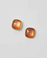 Ann Taylor Oversized Stone Stud Earrings Burnt Orange Women's