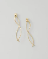 Ann Taylor Wavy Metal Drop Earrings Women's