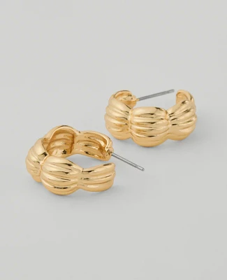 Ann Taylor Mini Bubble Hoop Earrings Goldtone Women's
