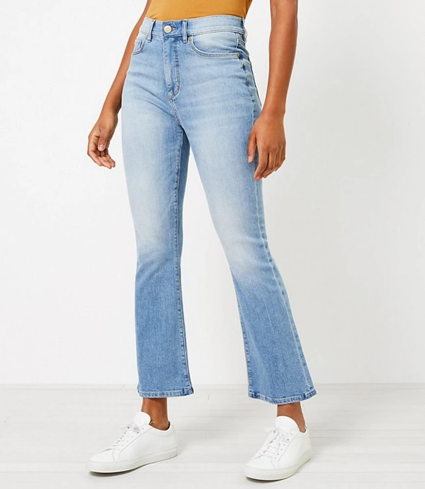 The Petite Maternity Kick Crop Jean Light Indigo