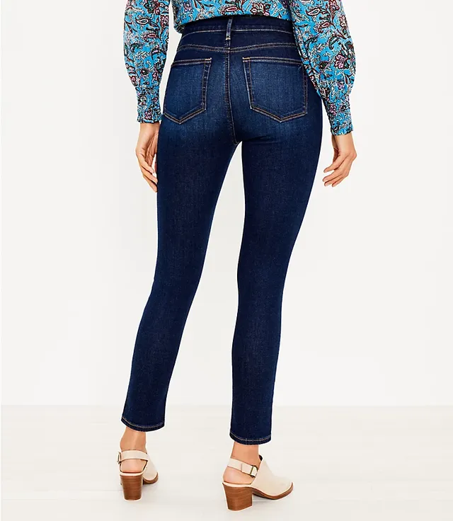 Ann Taylor Mid Rise Straight Jeans Classic Indigo Wash