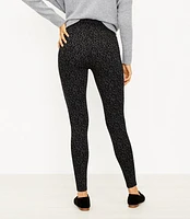 Petite Leopard Print Ponte Leggings