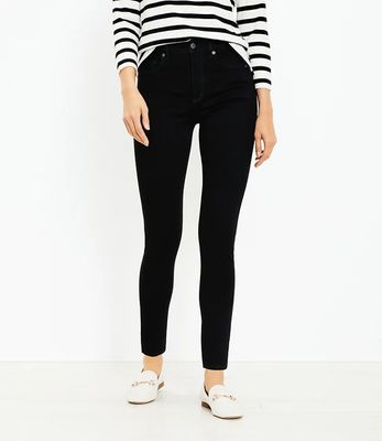 Tall Curvy High Rise Skinny Jeans Black | LOFT