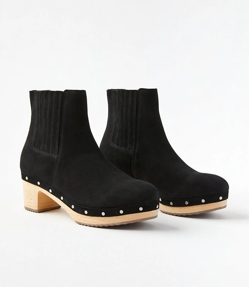 Suede Clog Boots