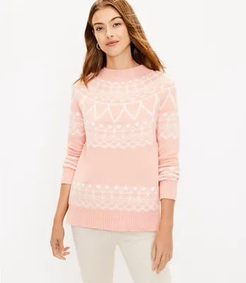 Petite Fair Isle Tunic Sweater