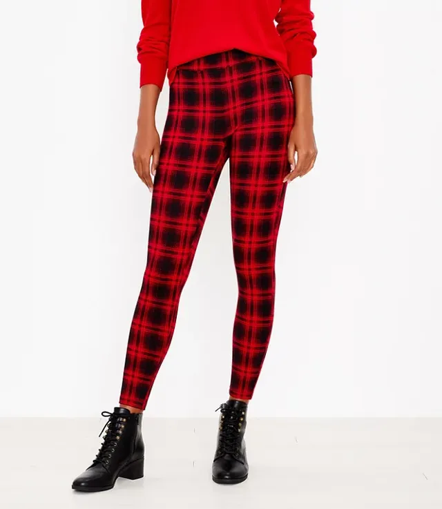 Petite Plaid Ponte Leggings