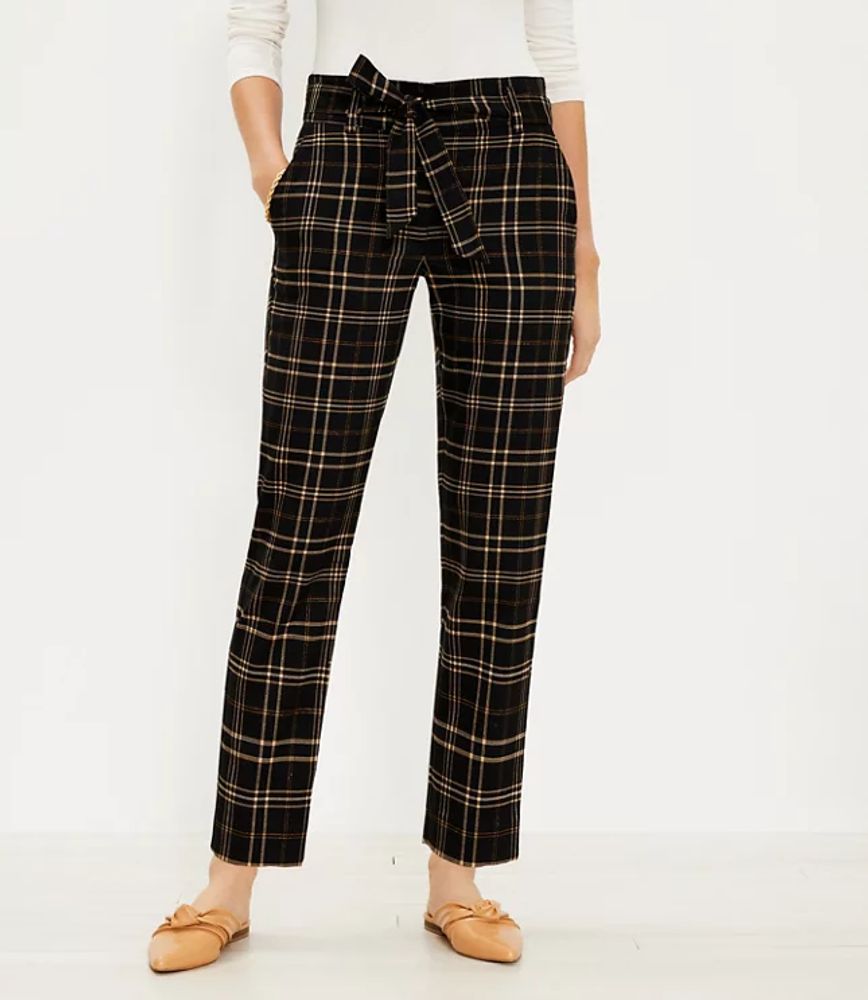 Only  Sons plaid pants with drawstring waist in gray  ASOS
