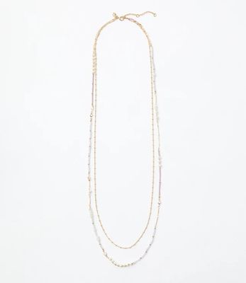 Pearlized Layered Necklace | LOFT