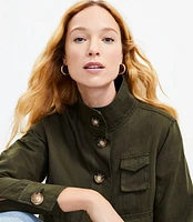 Petite Twill Utility Jacket