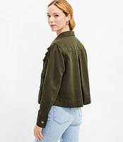 Petite Twill Utility Jacket