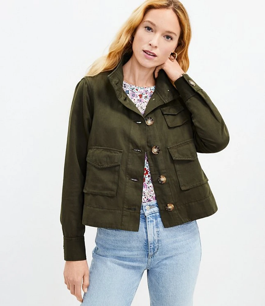 Petite Twill Utility Jacket