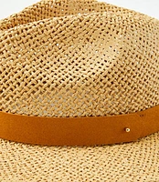 Suede Band Straw Fedora