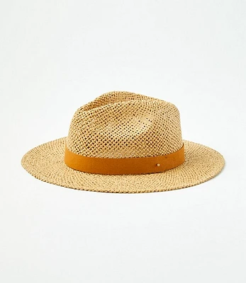 Suede Band Straw Fedora