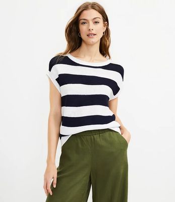 LOFT Petite Scalloped Sweater Tee 