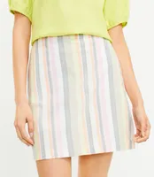 Striped Pocket Shift Skirt