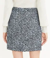Leopard Print Pocket Shift Skirt