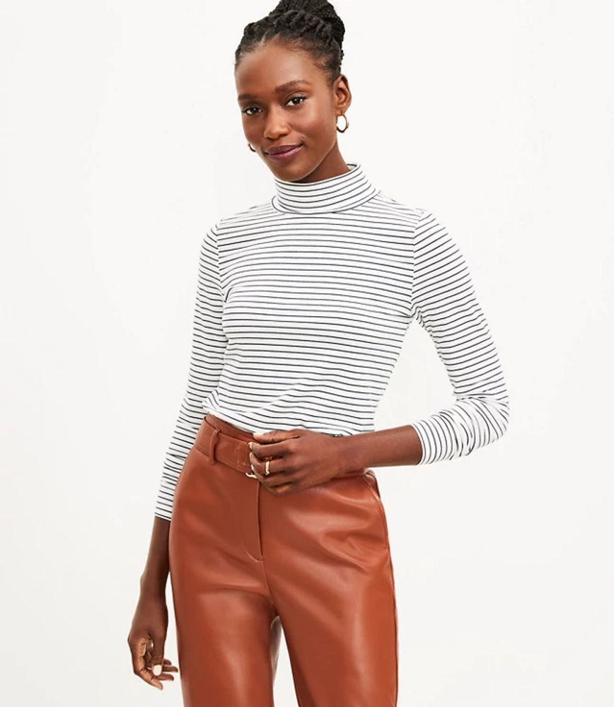 LOFT Striped Turtleneck Top | LOFT | Bridge Street Town Centre