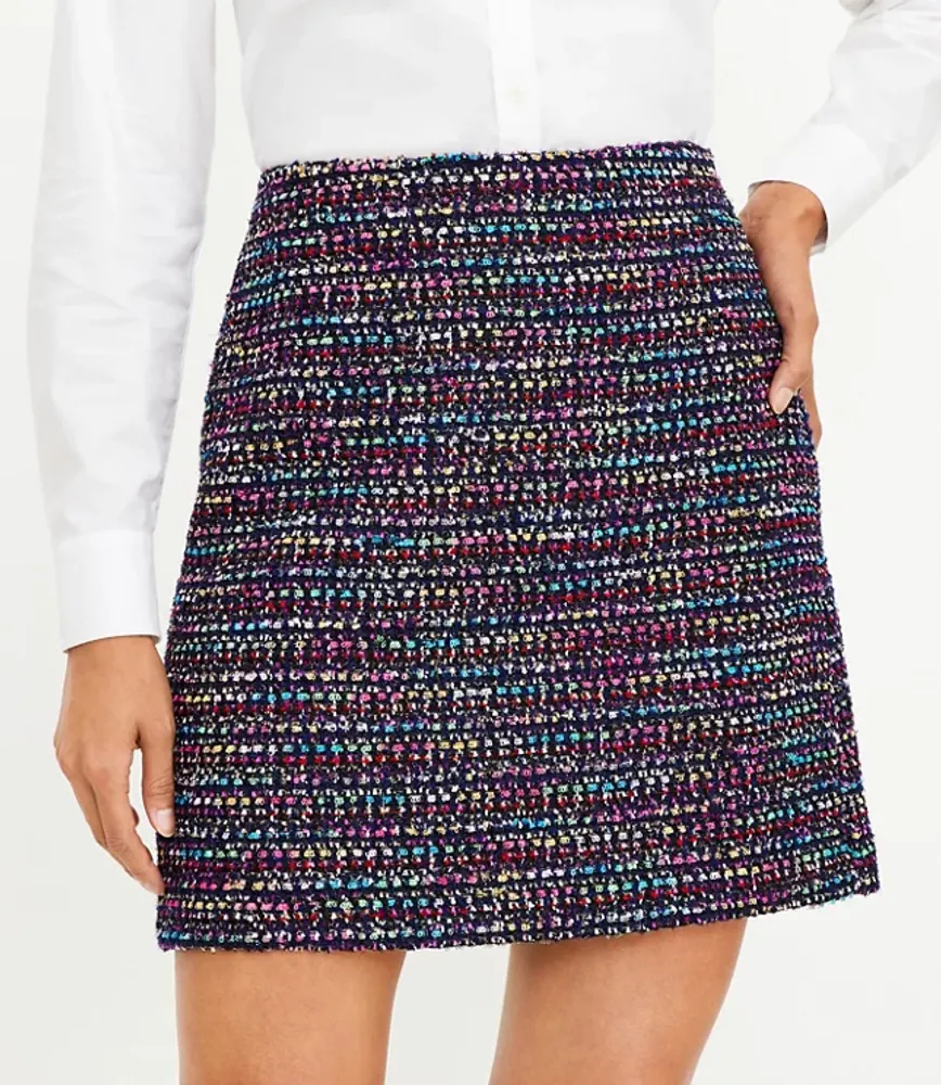 Shimmer Textured Shift Skirt