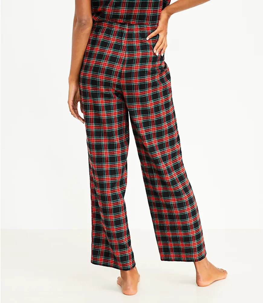 Shimmer Plaid Pajama Pants
