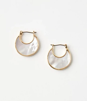 Mother Of Pearl Hoop Earrings