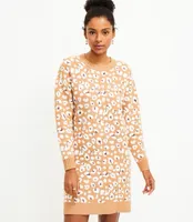 Shimmer Animal Print Sweater Dress