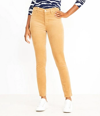 Mid Rise Skinny Corduroy Pants