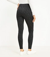 Petite Leopard Print Ponte Leggings