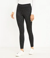 Petite Leopard Print Ponte Leggings