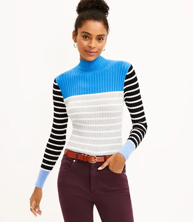 Loft Petite Fuzzy Ribbed Sweater