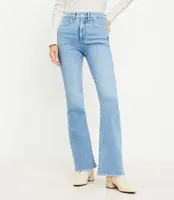 High Rise Slim Flare Jeans Bright Indigo Wash