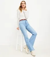 High Rise Slim Flare Jeans in Bright Indigo Wash