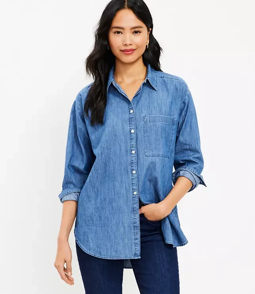 Chambray Oversized Everyday Shirt