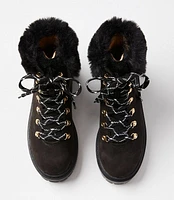 Faux Fur Trim Hiking Boots