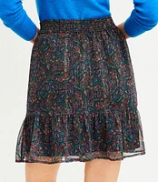 Tall Shimmer Paisley Tiered Skirt