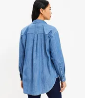 Petite Chambray Oversized Everyday Shirt