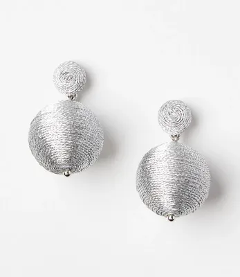 Wrapped Ball Statement Earrings