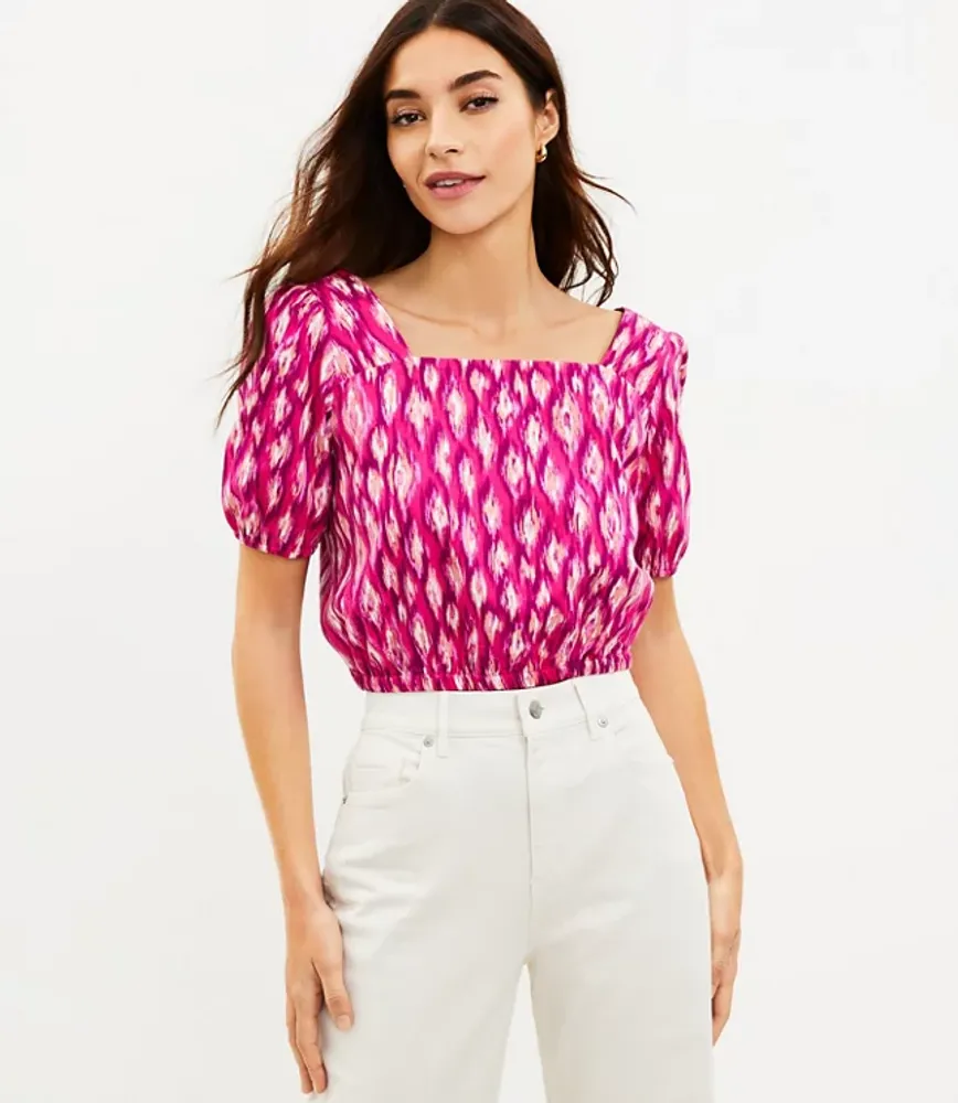 Animal Print Criss Cross Back Cropped Top