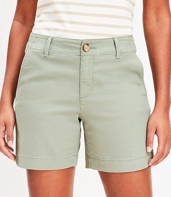 Curvy Monroe Chino Shorts with 6 Inch Inseam