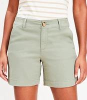 Curvy Monroe Chino Shorts with 6 Inch Inseam