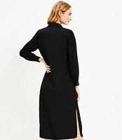 Knot Front Midi Shirtdress