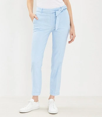 Devin Tie Waist Slim Pants Twill