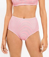 LOFT Beach Striped High Waist Bikini Bottom