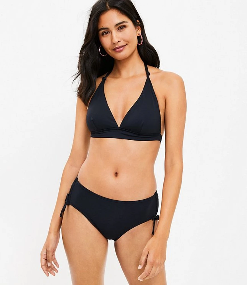 LOFT Beach Side Tie Shirred Bikini Bottom