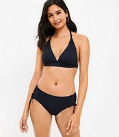 LOFT Beach Side Tie Shirred Bikini Bottom