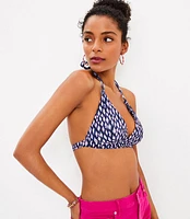 LOFT Beach Animal Print Halter Bikini Top