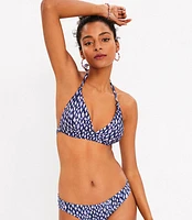 LOFT Beach Animal Print Halter Bikini Top