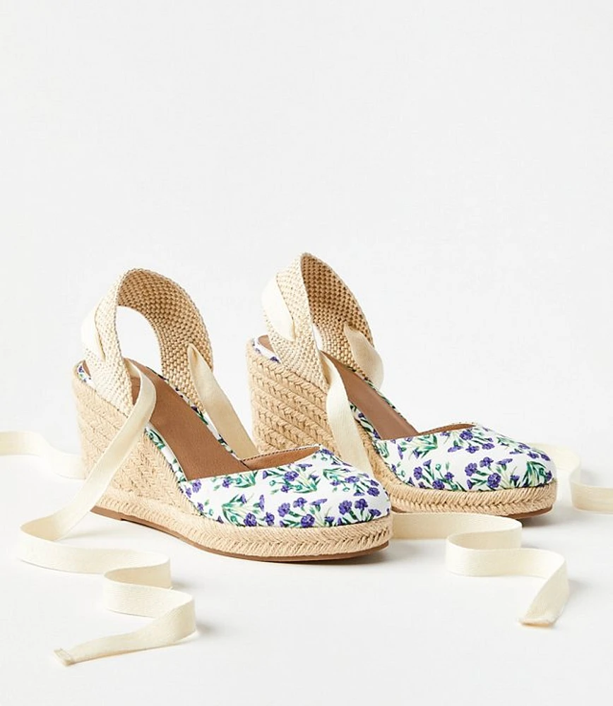 Floral Espadrille Wedges