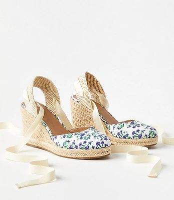 Floral Espadrille Wedges