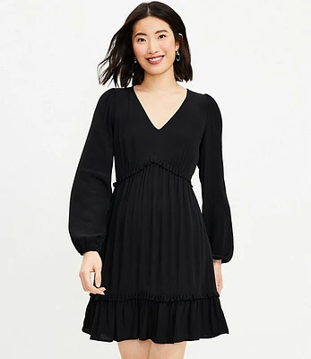 Tall Ruffle V-Neck Swing Dress