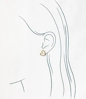 Mother of Pearl Heart Stud Earrings